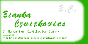 bianka czvitkovics business card